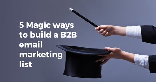 5 Magic ways to build a B2B email marketing list